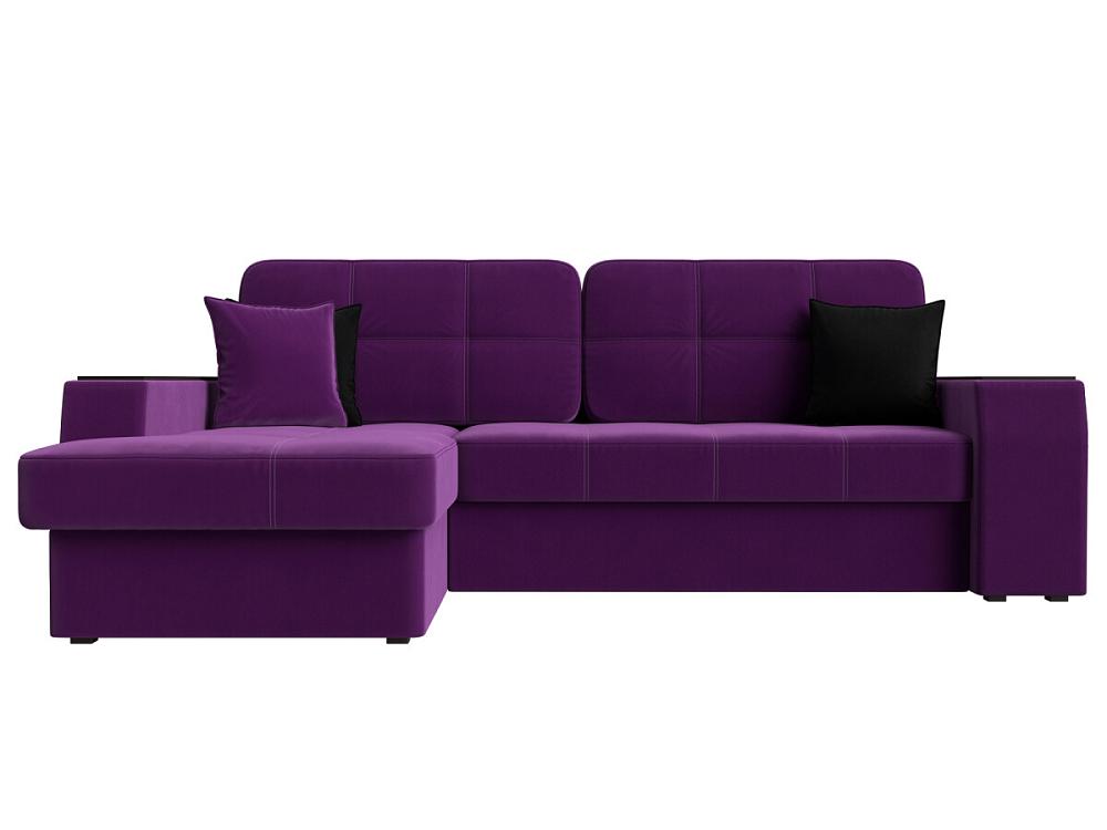 Диван угловой Брюссель левый Микровельвет Фиолетовый кровать интерьерная афина микровельвет фиолетовый 160х200