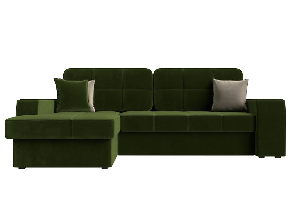 Диван угловой Брюссель левый Микровельвет Зеленый фреза силиконовая для полировки средняя 8 × 18 мм в пластиковом футляре зеленый