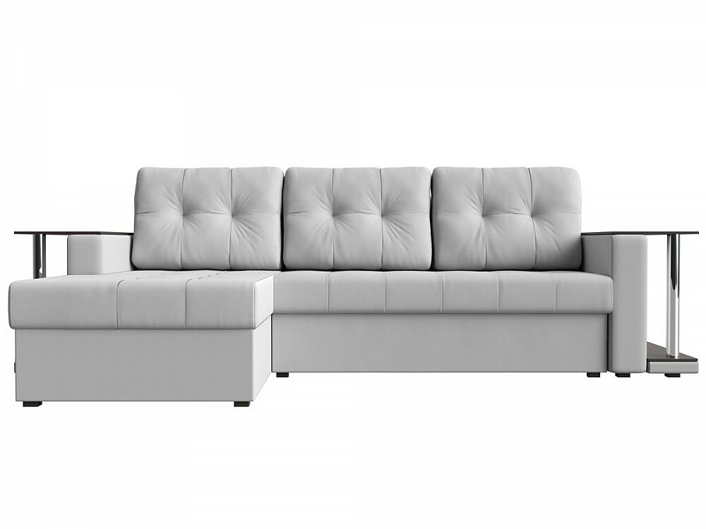 

Угловой диван левый Даллас Экокожа Белый