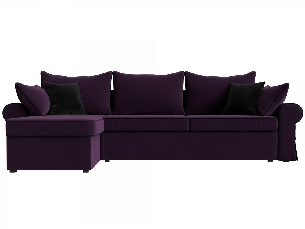 Диван угловой Элис левый Велюр Фиолетовый кровать интерьерная ларго микровельвет фиолетовый 160х200