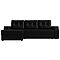 Диван угловой Эмир Б/С левый Экокожа Черный