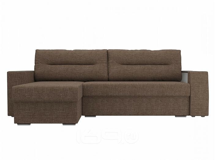 Диван угловой Эридан левый Рогожка Коричневый