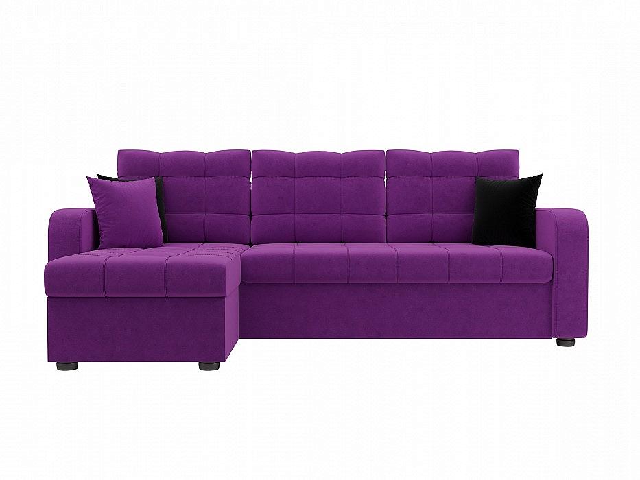 

Угловой диван левый Ливерпуль Микровельвет фиолетовый