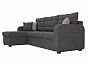 Угловой диван Ливерпуль левый Рогожка Серый