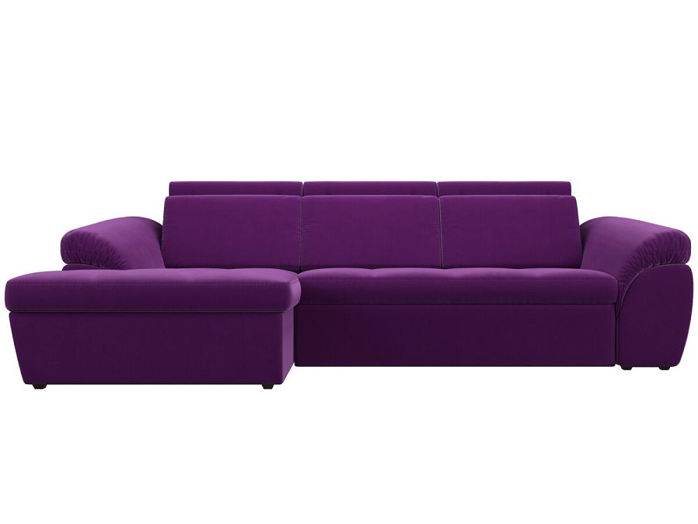 Диван угловой Мисандра левый Микровельвет Фиолетовый кровать интерьерная афина микровельвет фиолетовый 160х200