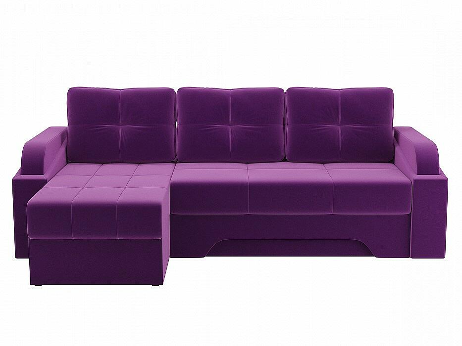 

Угловой диван левый Панда Микровельвет Фиолетовый