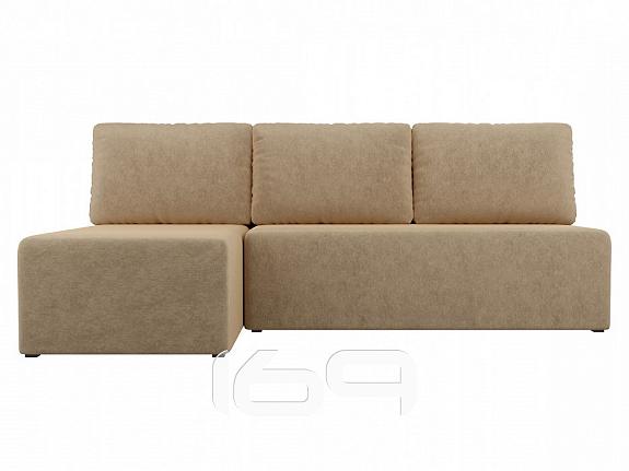 Купить Диван угловой левый Поло Микровельвет Бежевый с обивкой ...