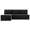 Диван угловой Поло левый Микровельвет Черный