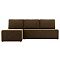 Диван угловой Поло левый Микровельвет Коричневый