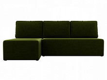 Угловой диван левый Поло Микровельвет Зеленый