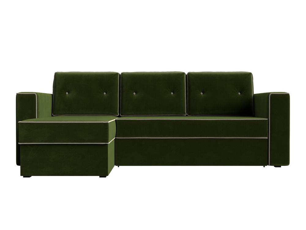 Угловой диван Принстон левый Микровельвет Зеленый стул поль зеленый 19 велюр каркас 4 шт 1 к