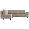 Диван угловой Сильвана левый Велюр Бежевый