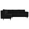 Диван угловой Сильвана левый Велюр Черный