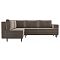 Диван угловой Сильвана левый Велюр Коричневый