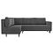 Диван угловой Сильвана левый Велюр Серый