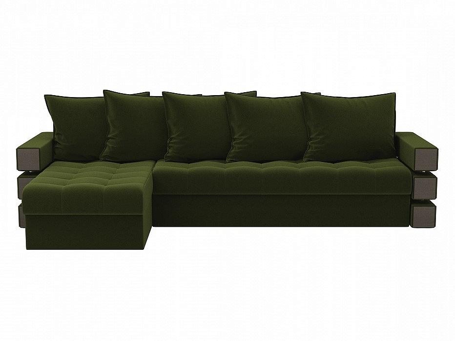 Диван угловой Венеция левый Микровельвет Зеленый фреза силиконовая для полировки средняя 8 × 18 мм в пластиковом футляре зеленый