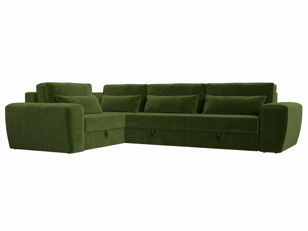 Угловой диван Лига-008 Long левый Микровельвет Зеленый кровать интерьерная лотос микровельвет зеленый
