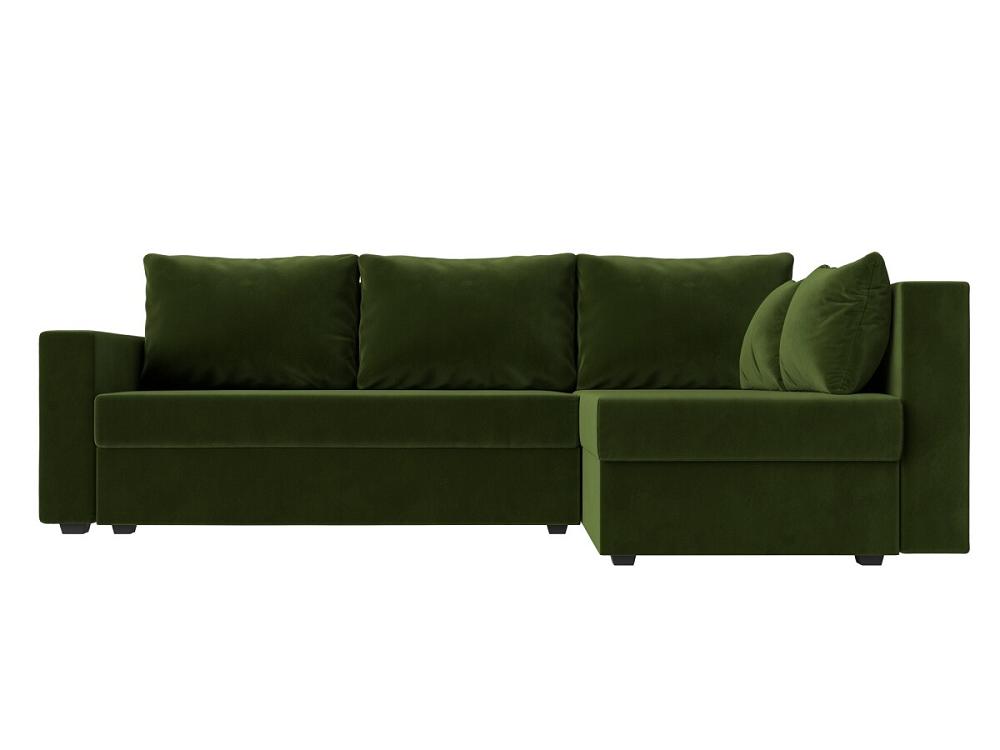 Угловой диван Мансберг микровельвет зеленый угол правый фреза силиконовая для полировки средняя 8 × 18 мм в пластиковом футляре зеленый
