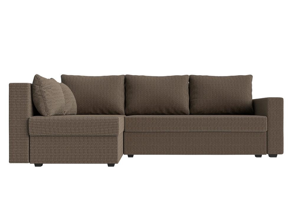 Угловой диван Мансберг рогожка Корфу 03 угол левый Браво Д-086-0001168, цвет коричневый, размер 130х69 - фото 1