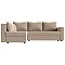 Угловой диван Мансберг велюр бежевый угол левый