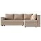 Угловой диван Мансберг велюр бежевый угол правый