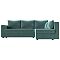 Угловой диван Мансберг велюр бирюзовый угол правый