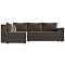 Угловой диван Мансберг велюр коричневый угол левый