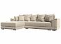 Угловой диван Норд Стар левый угол Рогожка Бежевый