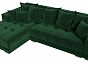 Угловой диван норд стар левый угол велюр зелёный