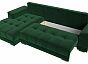 Угловой диван норд стар левый угол велюр зелёный