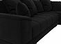 Угловой диван норд стар правый угол микровельвет чёрный