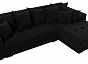 Угловой диван норд стар правый угол микровельвет чёрный
