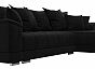 Угловой диван норд стар правый угол микровельвет чёрный