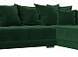 Угловой диван норд стар правый угол велюр зелёный