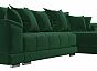 Угловой диван норд стар правый угол велюр зелёный