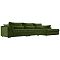 Угловой диван Пекин Long угол правый микровельвет зеленый
