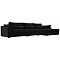 Угловой диван Пекин Long угол правый велюр черный