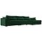 Угловой диван Пекин Long угол правый велюр зеленый