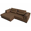 Угловой диван Пекин угол левый рогожка berat коричневая