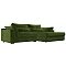 Угловой диван Пекин угол правый микровельвет зеленый