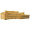 Угловой диван Пекин угол правый микровельвет желтый