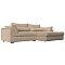 Угловой диван Пекин угол правый велюр бежевый