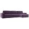 Угловой диван Прага Классик лонг правый угол Микровельвет Сиреневый