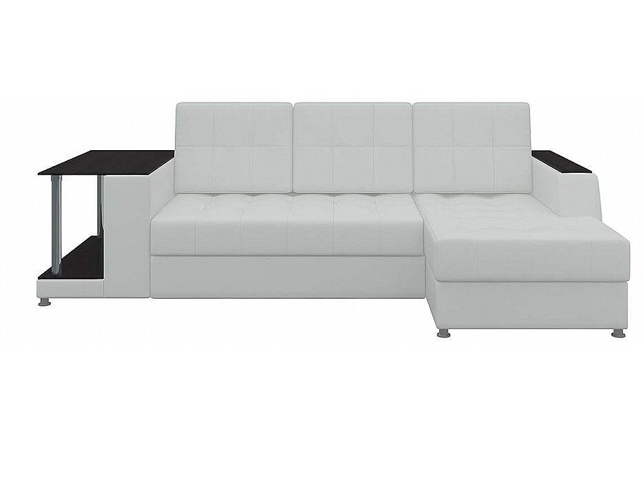 

Диван угловой Атланта правый Экокожа Белый