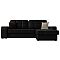 Диван угловой Брюссель правый Экокожа Черный