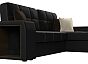 Диван угловой брюссель правый экокожа черный дельфин