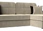 Диван угловой брюссель правый микровельвет бежевый дельфин