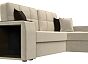 Диван угловой брюссель правый микровельвет бежевый дельфин