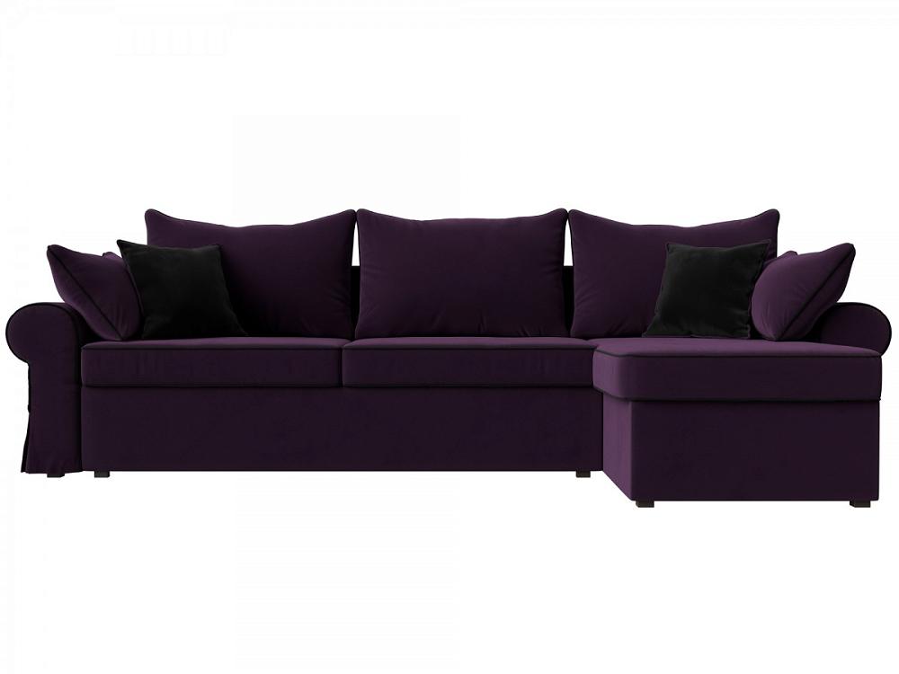 Диван угловой Элис правый Велюр Фиолетовый кровать интерьерная ларго микровельвет фиолетовый 160х200