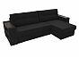Диван угловой Эридан правый Велюр Черный